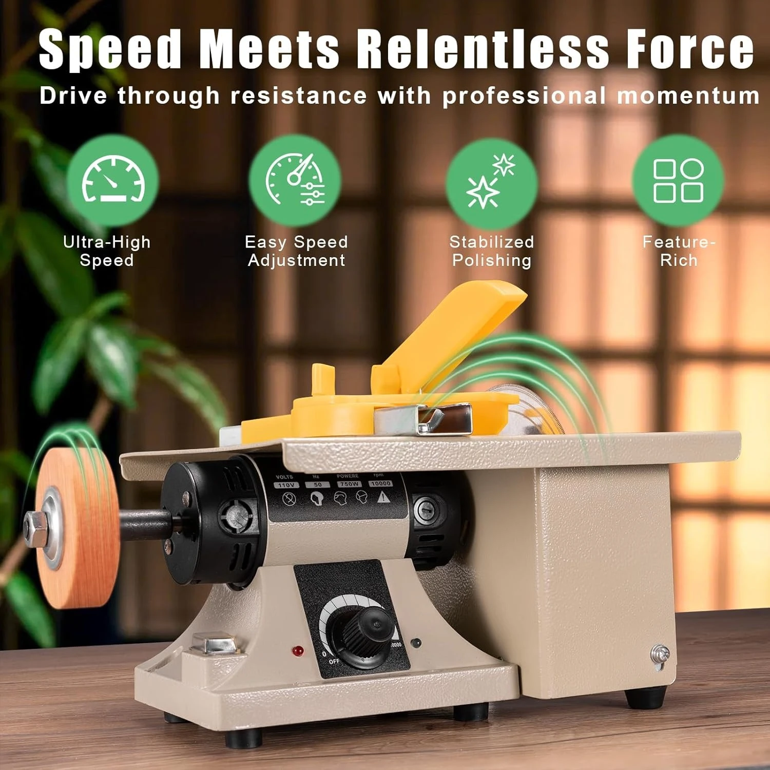 

69Pcs Mini Table Saw Jewelry Making Polisher w/Flex Shaft Multifunctional Bench Grinder Sander Buffing Machine