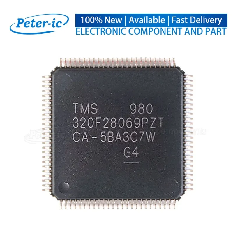 TMS320F28069PZT TMS 980 320F28069PZT LQFP-100 256KB 1.71V~1.995V 90MHz 54 Microcontrollers CPU Available Peter-ic (1pcs)