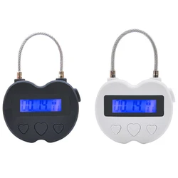 Smart Time Lock LCD Display Time Lock Waterproof USB Rechargeable Temporary Timer Padlock Travel Electronic Timer