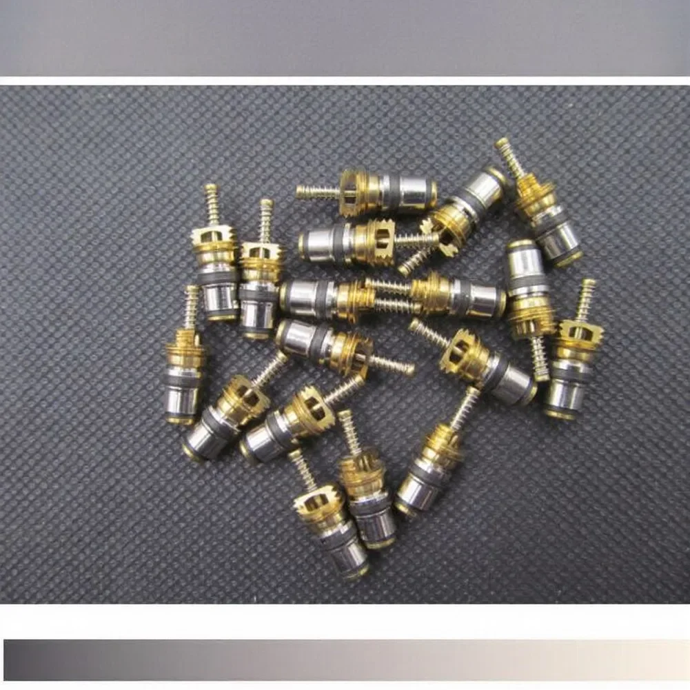 R134a For Air Conditioner Valve Cores Set of 10 for High Pressure and Low Pressure Automotive AC System Maintenance