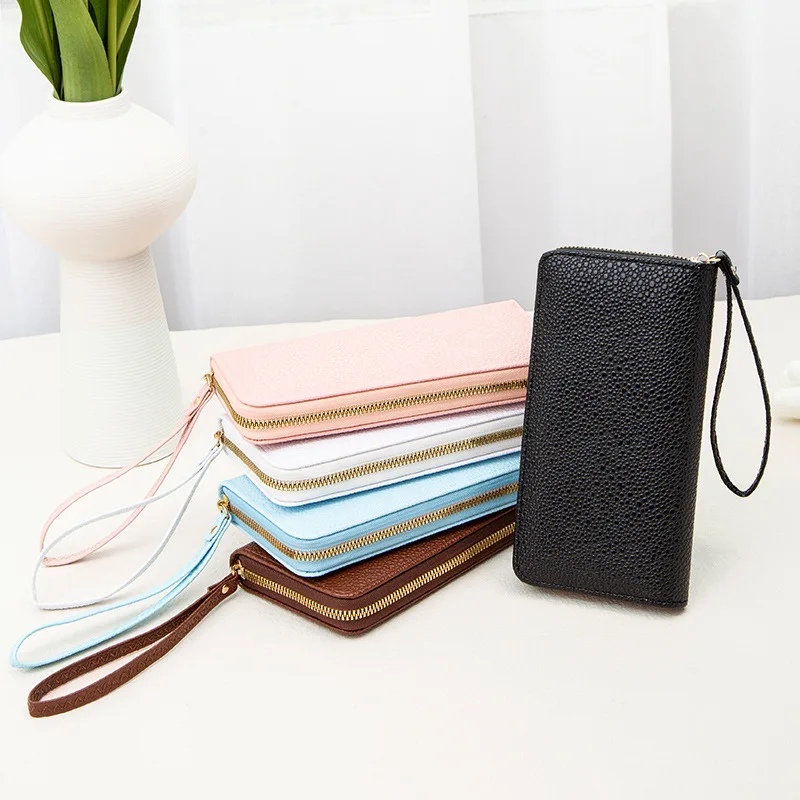 Long Wallet Women Letter Prints 2 Folds Female Money Bag Coin Purses All-match Card Holder Multifunction Handbag Clutch