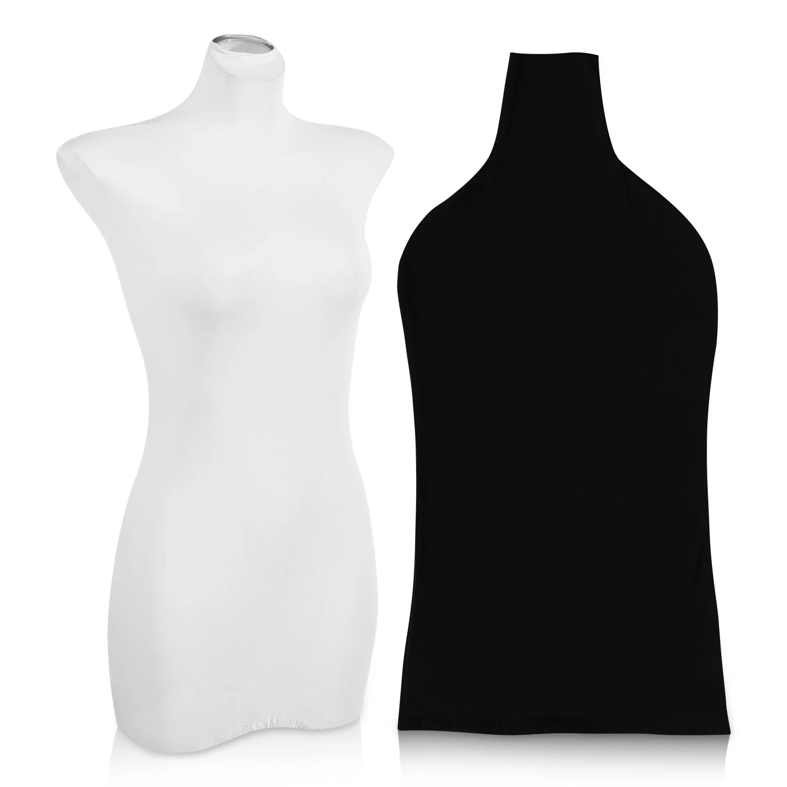 

2 Pcs Half Body Model Props Dress Form Padding Clothing Cotton Display Mannequin