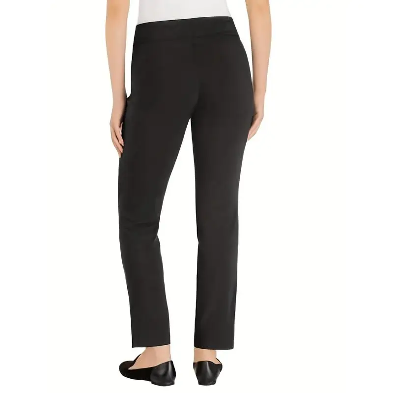 

2026 Women's Plus Size Elastic Waist Straight Pants Regular Fit