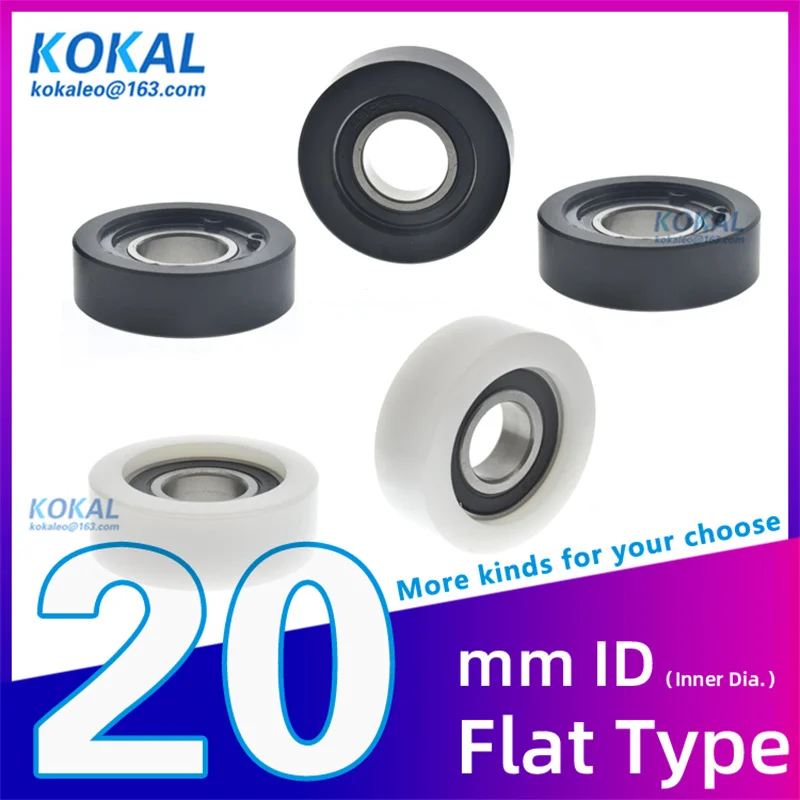 [Fd20] high quality loading inner diameter 20mm 6204zz 6904 6004 6005  plastic ball bearing flat type machine pulley 58mm 76mm