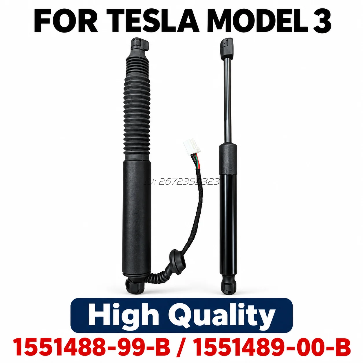 For 2021‑2023 Tesla Model 3  Electric Power Trunk Lid Boot Strut Shock Absorber Rear Tailgate Damper 1551488-99-B 1551489-00-B
