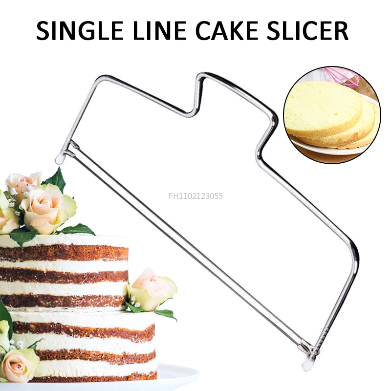 1PCS Double Line Cake Cut Slicer Adjustable Stainless Steel Wire Cake Slicer Bread Divider Kitchen Accessories Cooking Tool