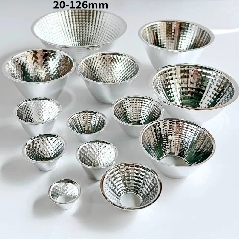 20-44.2mm Optical LED Reflector Cup for COB Lamp Beads Multiple Beam Angles  Condenser Bowl