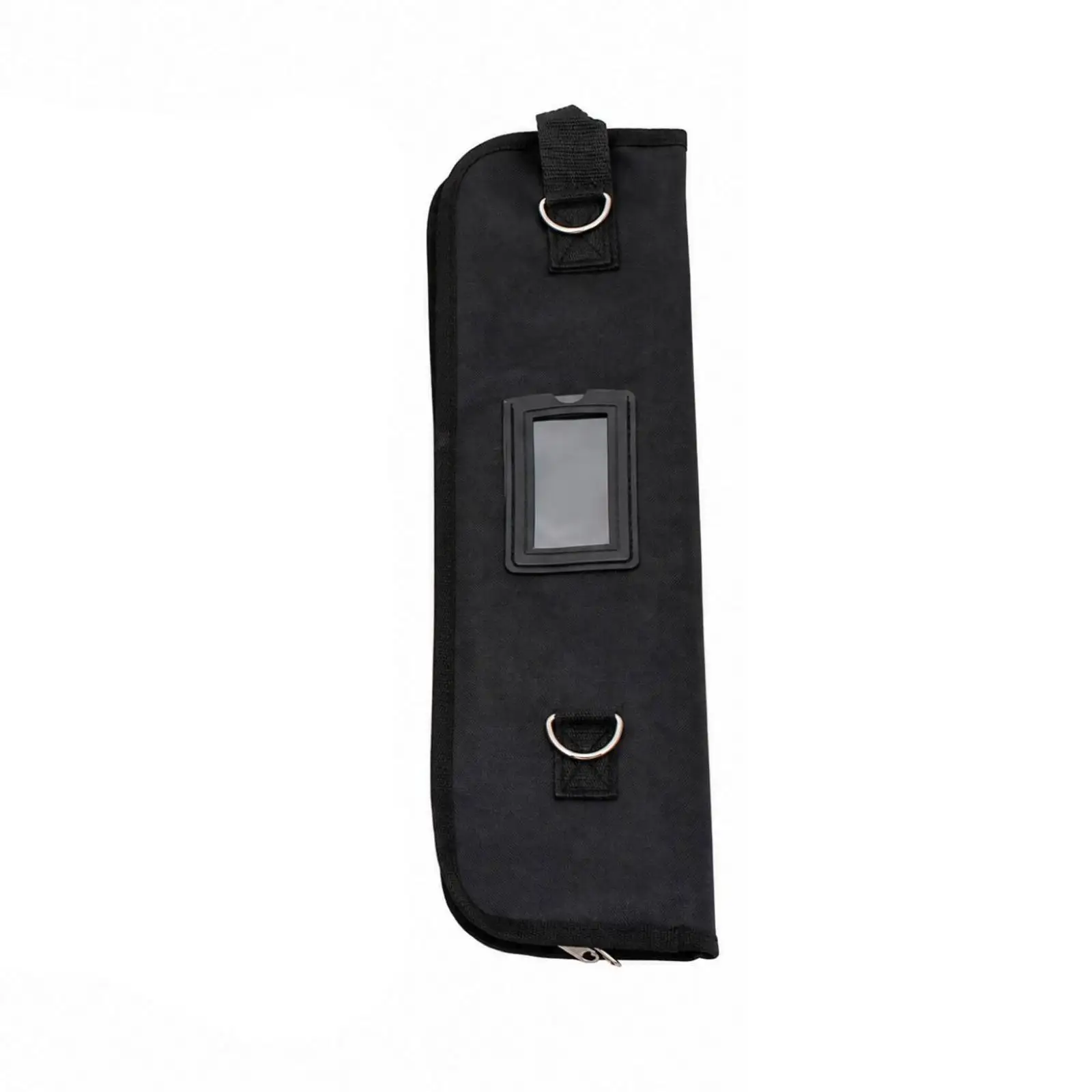 Canvas Drumstick Case for Drum Kit Parts and Percussion Tools with Transparent Label Pocket and Durable Carry Strap
