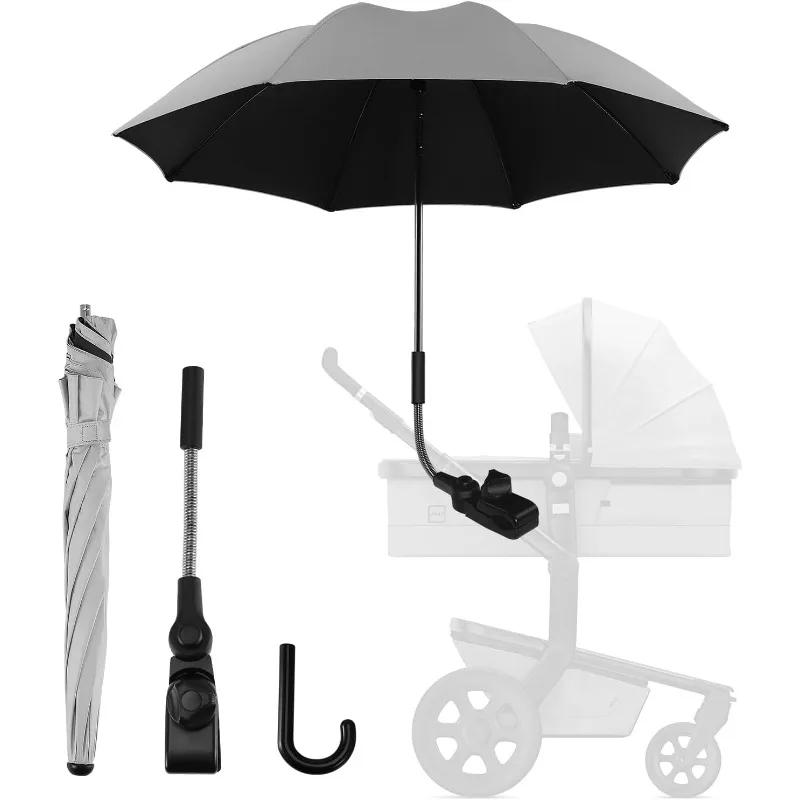 

Sun Protection Umbrella for Baby Stroller Pram Universal Parasol 50+ UV Baby and Infant with Handle for Pram Pushchair and Buggy