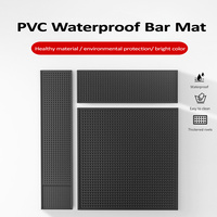 PVC Bar Mat Waterproof Wear-resistant Anti-slip Home Rectangle Cup Mat Thickened Rubber Black Filter Mat Glass Dish Drying Mat