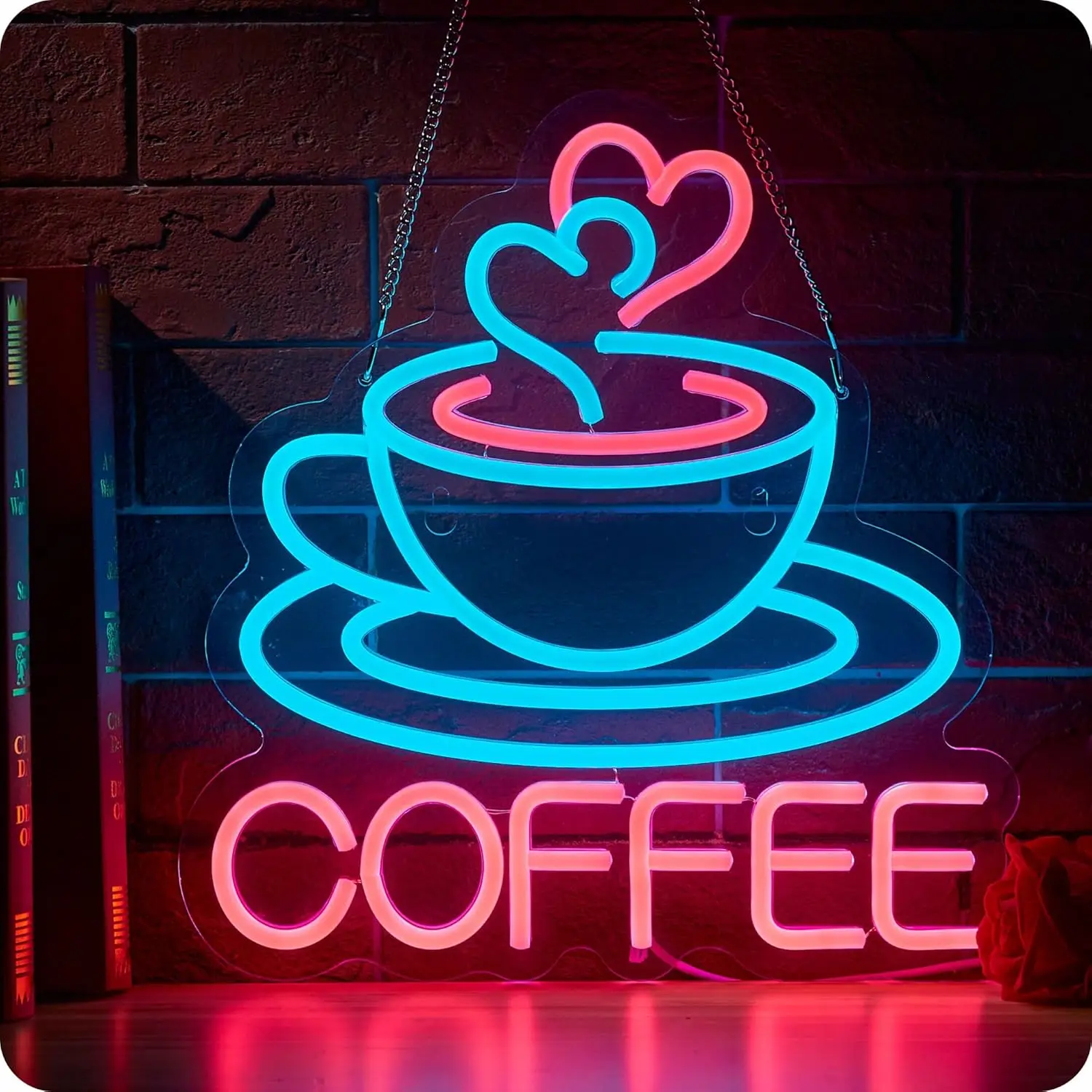 

USB Powered Dimmable Coffee Neon Sign, Wall Hanging Decor for Cafe, Bar, Coffee Station, Advertising Light & Unique Gift Idea