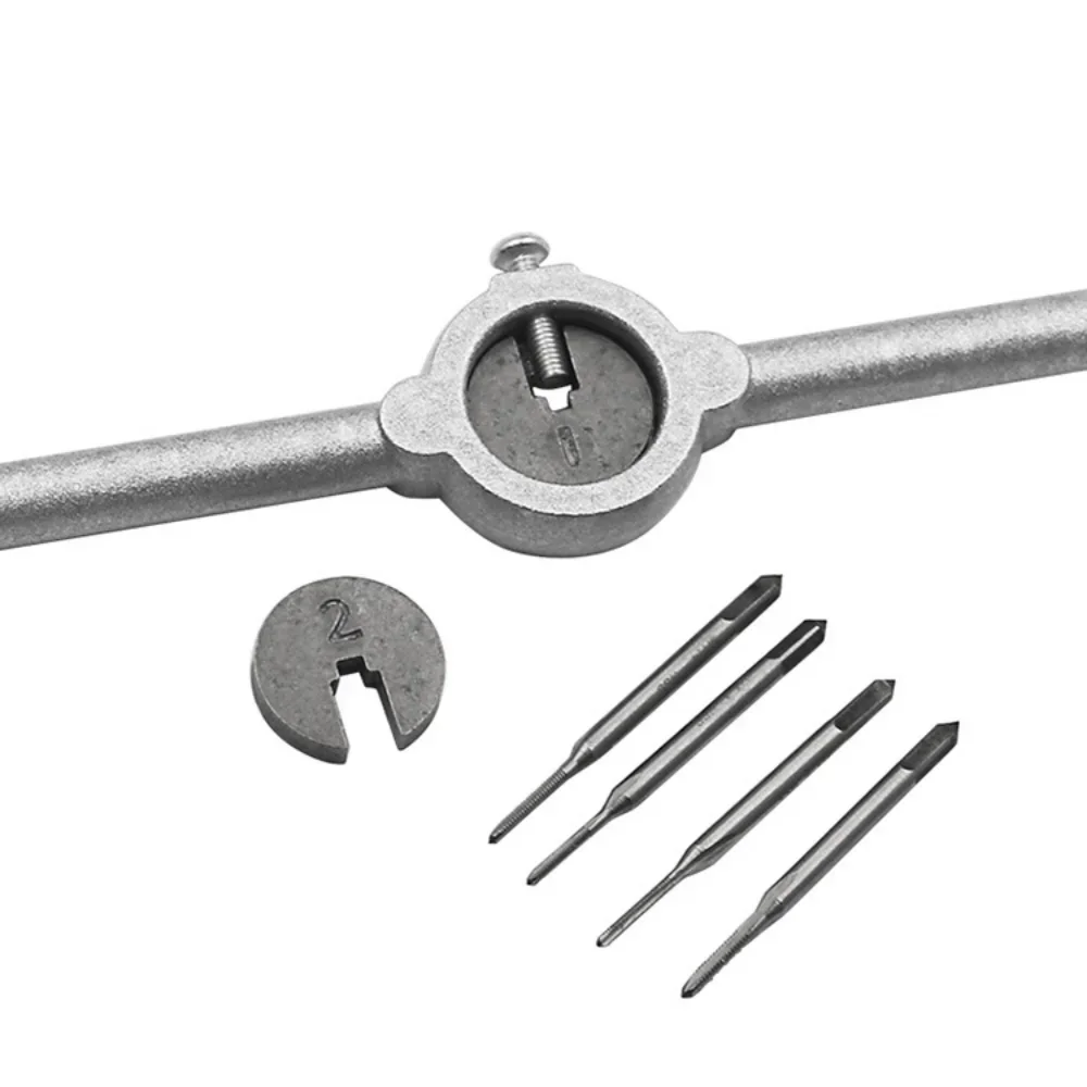 10Pcs Mini Tap Wrench Set Metric M1.1-M1.6 Micro Hand Thread Tapping Die Twister Assembly High-speed Steel 6542