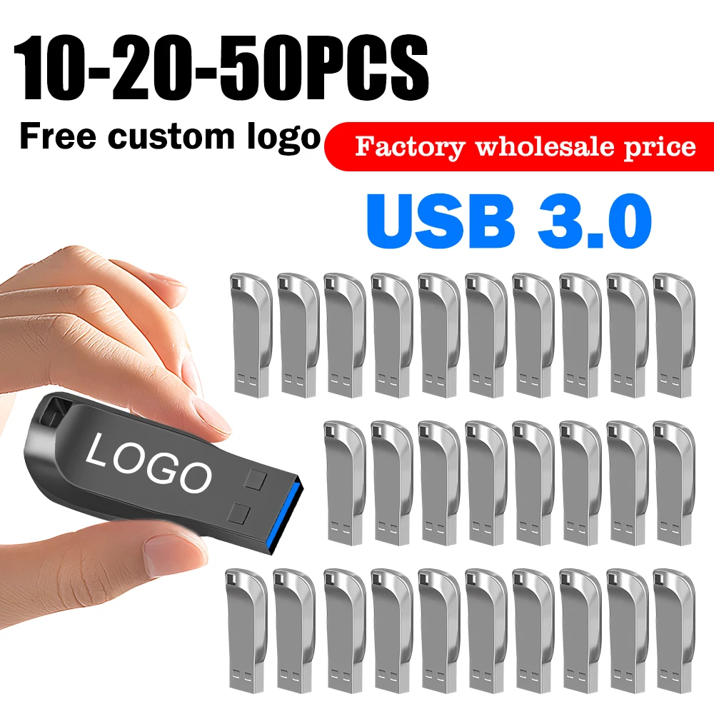 

10/20/50Pcs USB 3.0 High Speed Usb Stick memoria stick memory Flash Drive Pendrive 4GB 8GB 16GB 32GB 64GB Free Custom LOGO