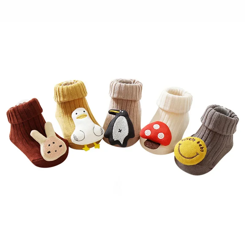 Calzini per bambini antiscivolo in Silicone per cartoni animati indossabili quattro stagioni per bambini calza antiscivolo per pavimenti 0-5Y ragazza ragazzo carino Unisex