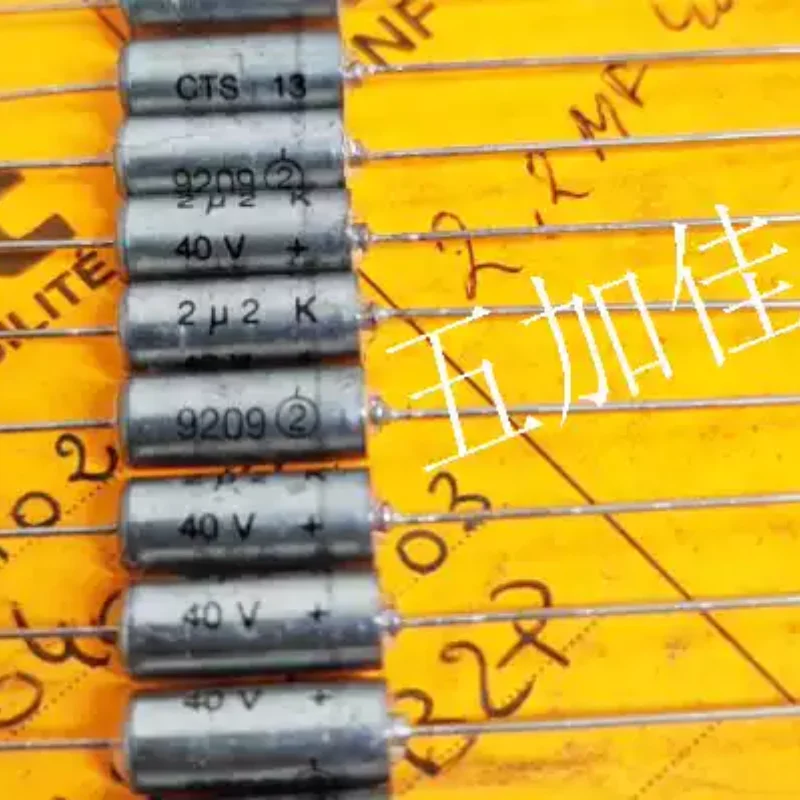 10-100pcs CTS13 40V2.2UF 225 10% imported axial silver tantalum capacitor 4x11.5