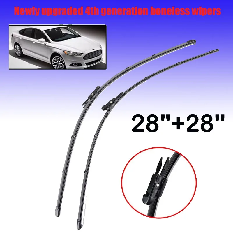 

Misima Windshield Windscreen Wiper Blades For Ford Mondeo 5 Front Window Wiper For Ford Fusion 2014 2015 2016 2017 28"+ 28"