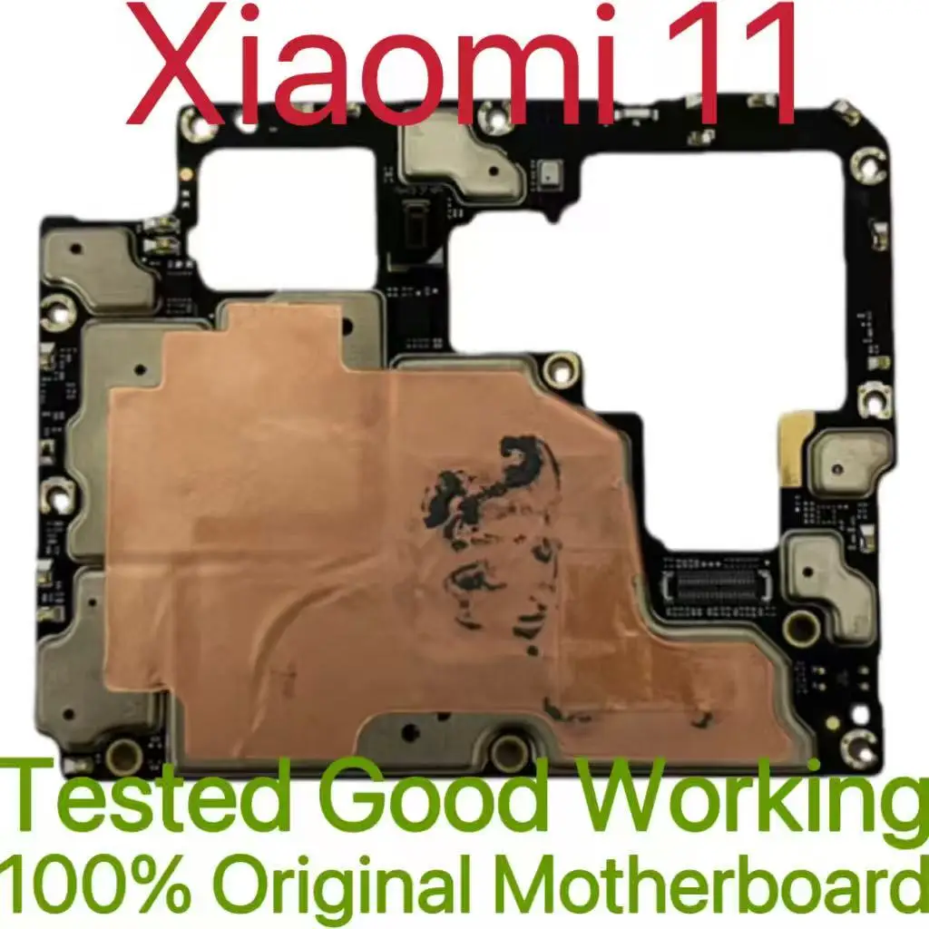 Original Unlocked Main Board For Xiaomi 11 Mainboard Motherboard Unlocked With Chips Circuits Flex Cable