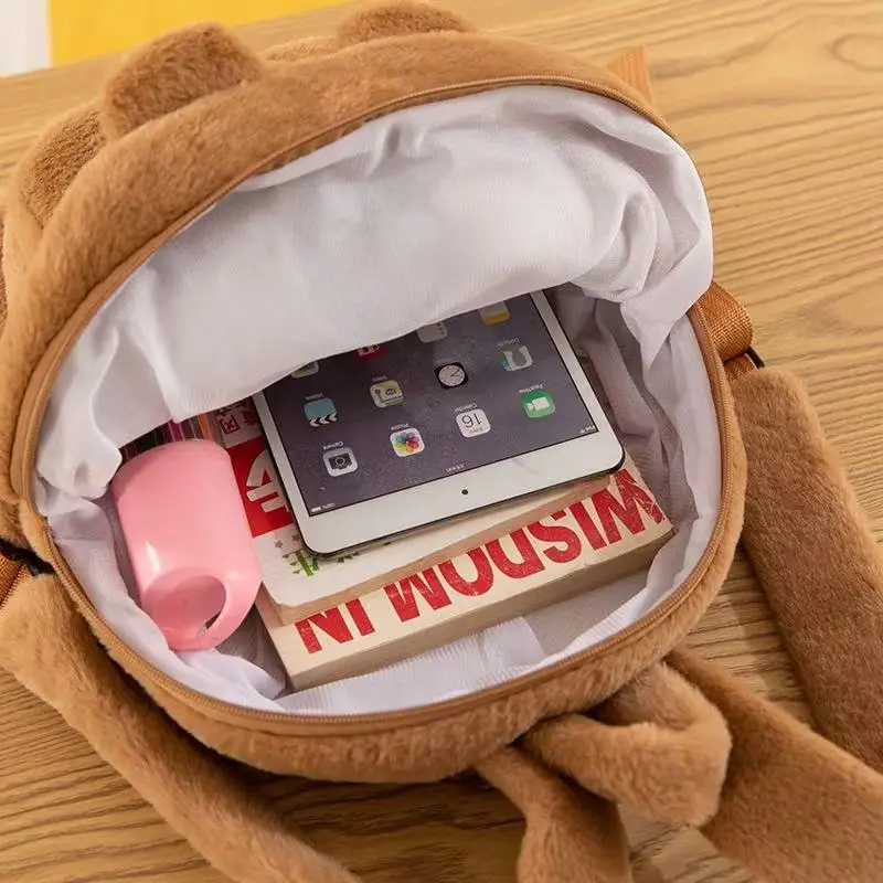 كابيبارا حقيبة ظهر قطيفة Kawaii موضة بلوشي دمية الفراء حقيبة الأطفال حقيبة كتف حقيبة صغيرة حقائب هدايا لصديقتك
