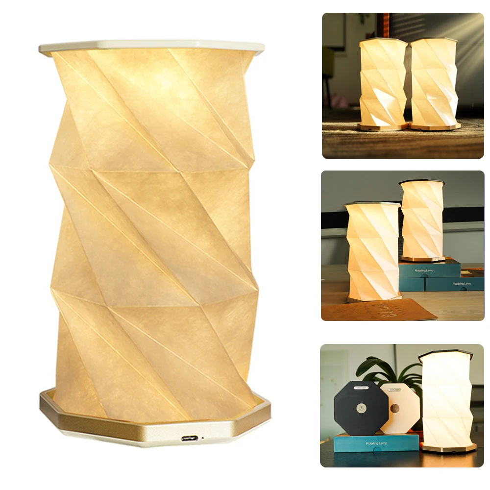 Imagem -02 - Lanternas de Papel Dobrável de Madeira Vintage Portátil Dimmable Table Night Light Usb Recarregável Lanterna de Papel Led para Exterior Novidade