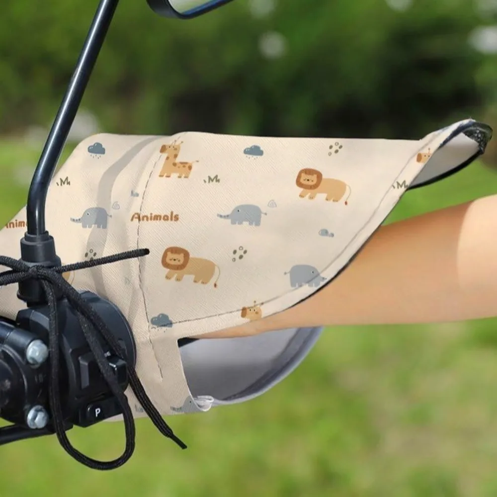 Breathable Electric Vehicle Sunscreen Gloves Windproof Anti-UV Motorcycle Handlebar Gloves Anti-Sun Cartoon Handle Covers