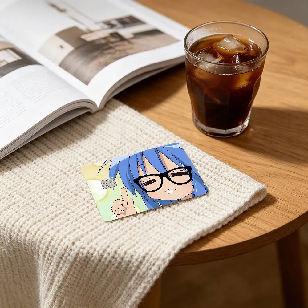 Cute Anime L-lucky Star Card Stickers Credit Card DIY Card Protector Stickers Waterproof Film Skin Cover
