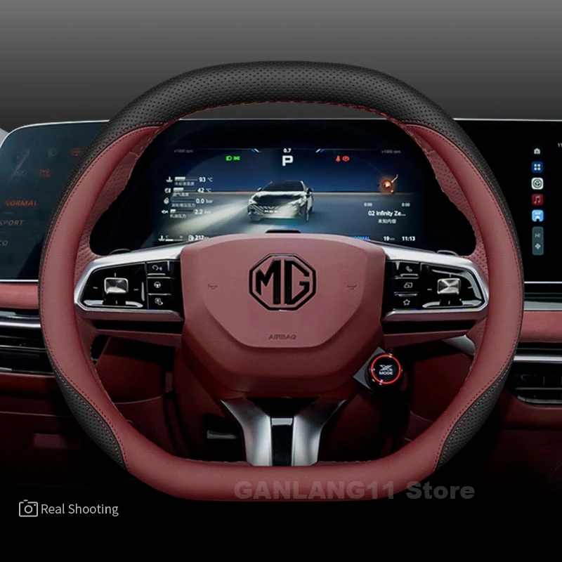 

Leather Car Steering Wheel Cover For ALL New MG4 EV Mulan MG ONE 2024 2025 Auto Steering Wheel MG4 EV Mulan Accessories