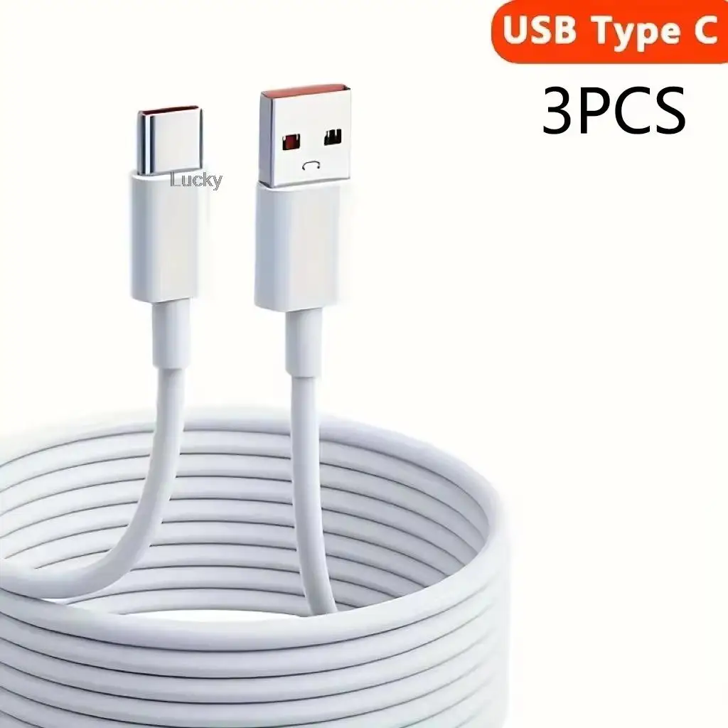 3PCS USB A to Type C Charging Cable 2A Fast Charger Data Cable 1M 1.5M For Android Huawei Samsung TypeC Phone Charging Device