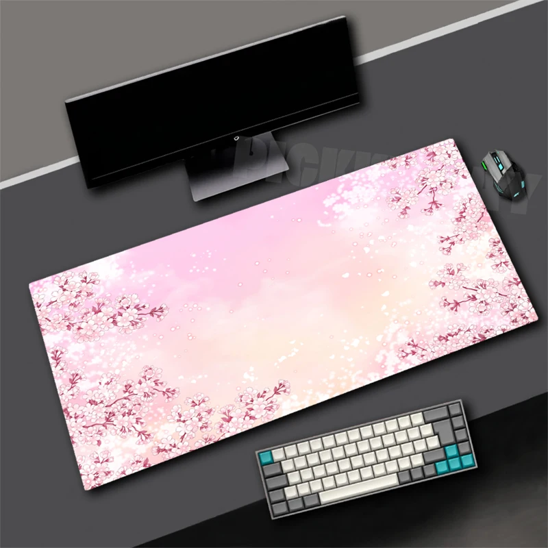 Gaming Mouse Pads Pink Cherry Neutral Table Mats Computer Mousepad Company Big Desk Pad 100x50cm Large Gamer Mousepads Mouse Mat