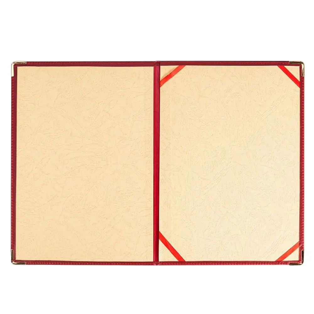 ใหม่ PU หนังโฟลเดอร์เปล่า A4 Thicken ใบรับรองผู้ถือกระดาษ