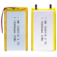 New 3.7V 10000mAh 1260110 Rechargeable Polymer Batteries Lipo Li-Po For Toy Power Bank GPS Laptop Camping Lights Diy