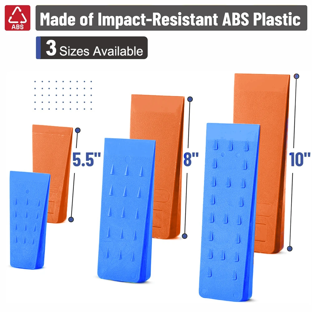 Tree Felling Wedge Plastic Felled Chock Tree Cutting Wedge for Logging Falling Cutting Cleaving Woodcutting Tools