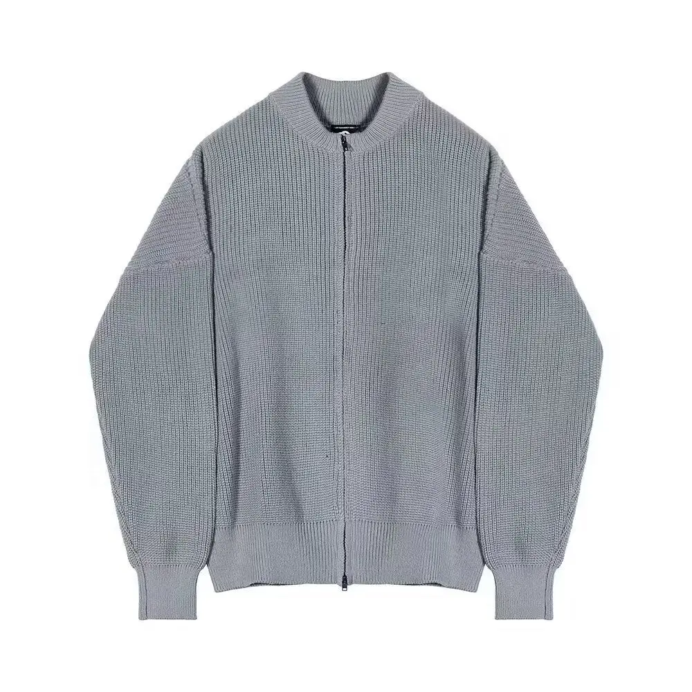 

Men's Knitted Cardigan Sweater Casual Loose Fit Spring Autumn Faionable Versatile Zipper Coat Trendy Polyester Fiber