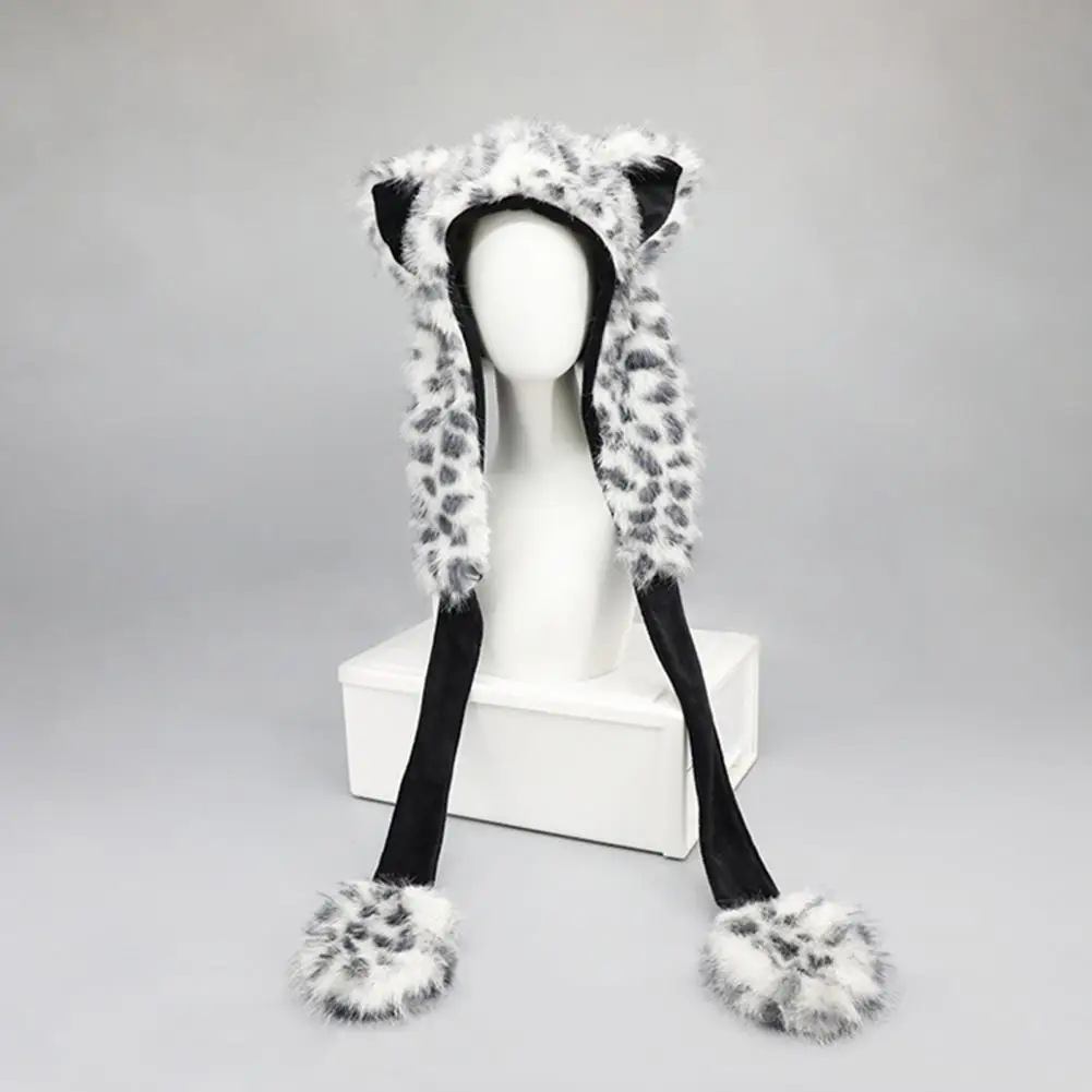 

Зимняя шапка с ушным шарфом, защитная шапка с ушками оленя из мультфильма, утолщенный плюшевый теплый шарф на шею, головной убор для катания на лыжах, кемпинга и путешествий