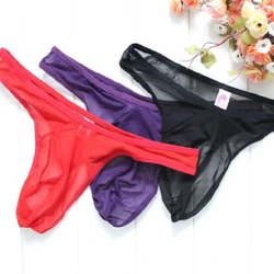 Ultra Thin Mesh Briefs Men Sexy Underwear Transparent Erotic Panties Breathable Soft Underpants Male See Through Lingerie