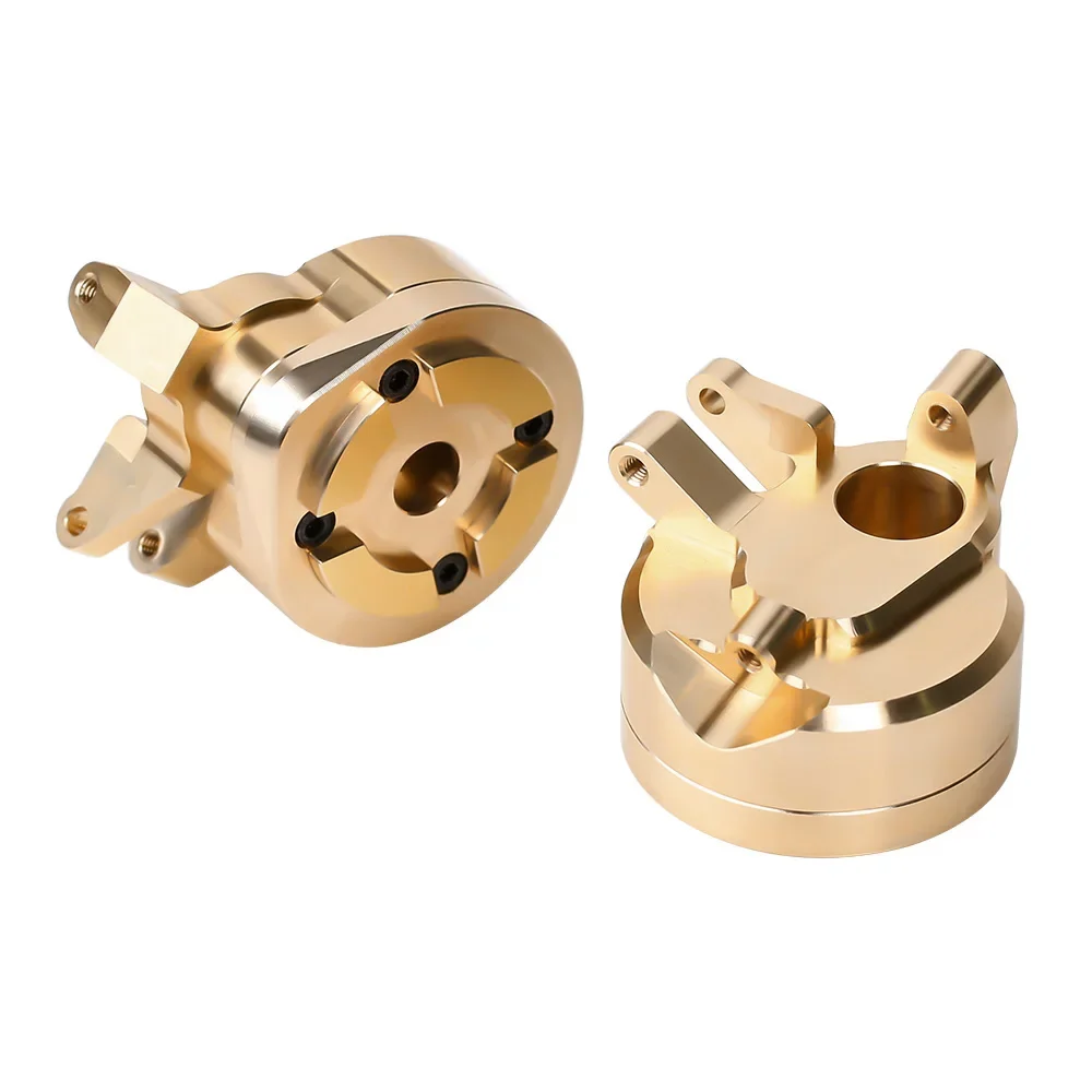 INJORA Heavy Duty Brass Portal Steering Knuckle Housing for 1:10 RC Crawler Car Axial SCX10 III AXI03007 Capra 1.9 Upgrade Parts