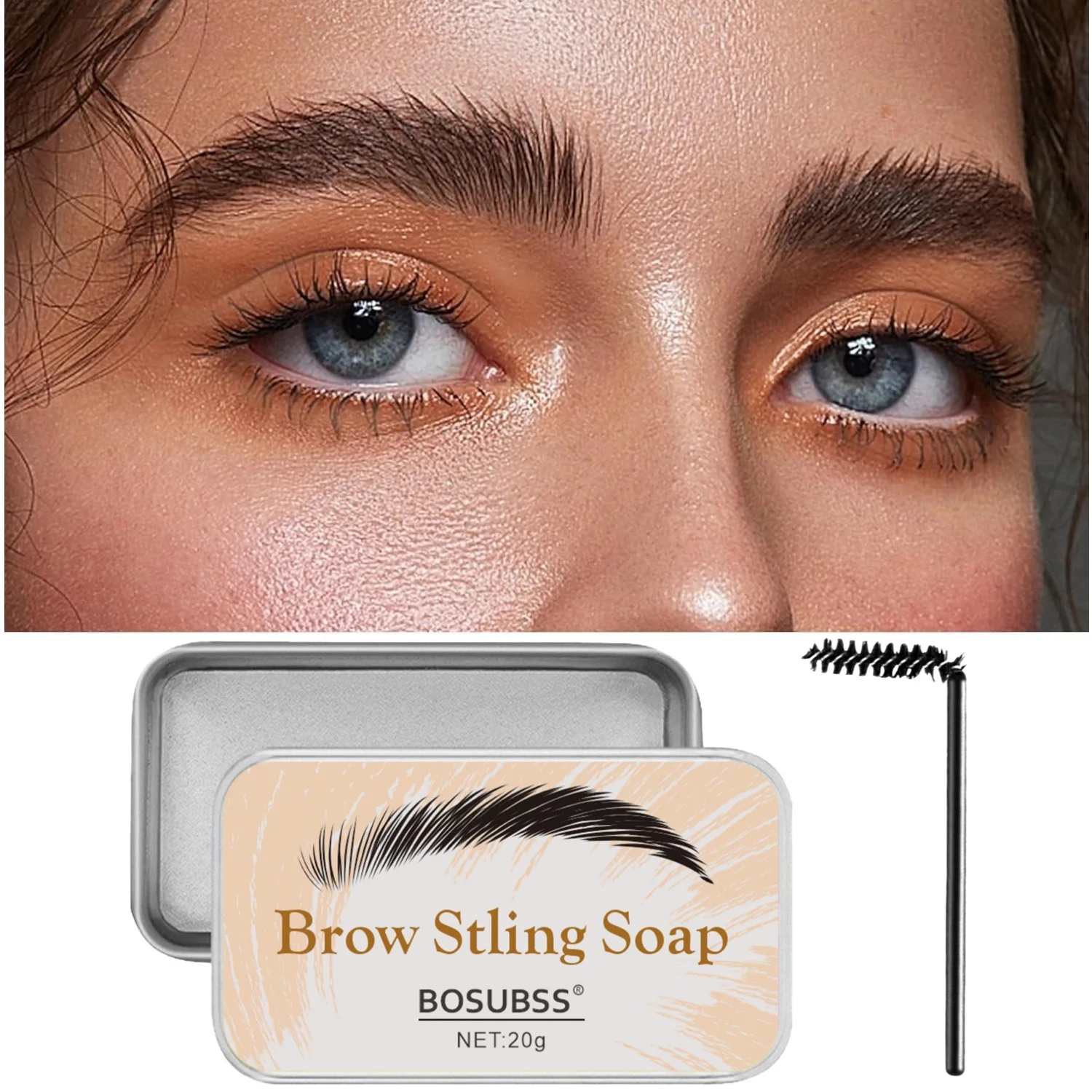 جل تصفيف الحواجب الشفاف - شمع شفاف مقاوم للماء، عقد طبيعي، مقاوم للتلطخ، رائع للاستخدام اليومي وأفكار هدايا العطلات #4