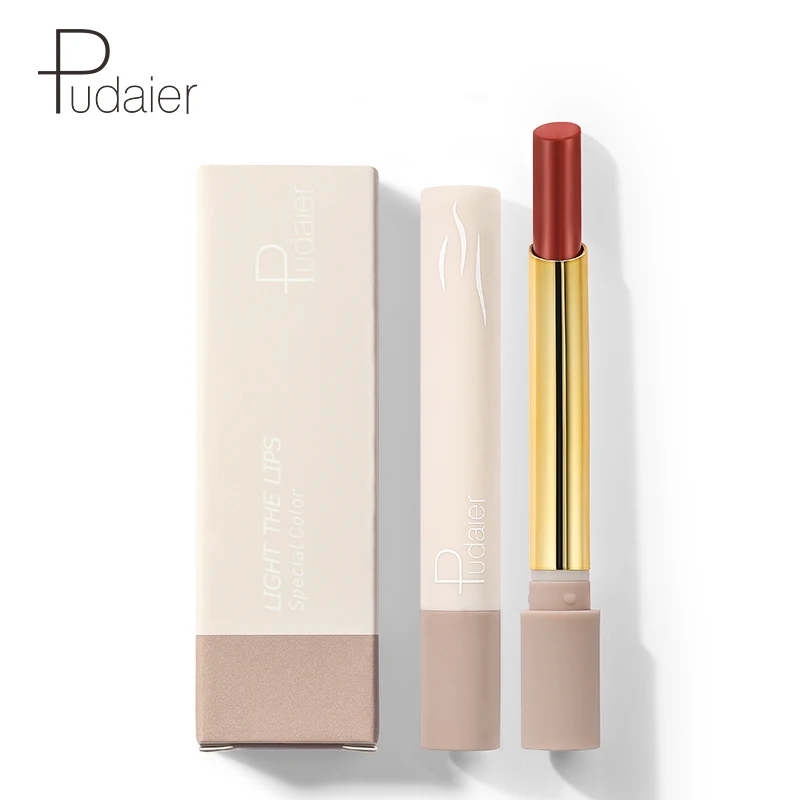 16สี Smooth Velvet Matte ลิปสติกสีแดงเซ็กซี่ผู้หญิง Moisturizer Nutritious Luxury Nude Lips Stick Pudaier แบรนด์เครื่องสำอาง