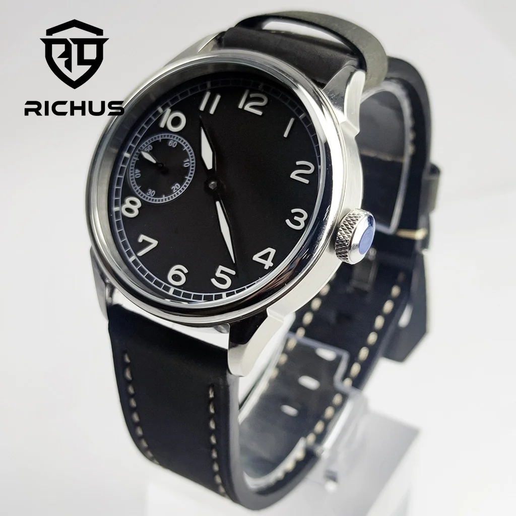 

42mm Men‘s Watch Leather Watch Strap Strap 50meter Waterproof Green Luminous ST3600 6497 Movement Sport Wristwatches