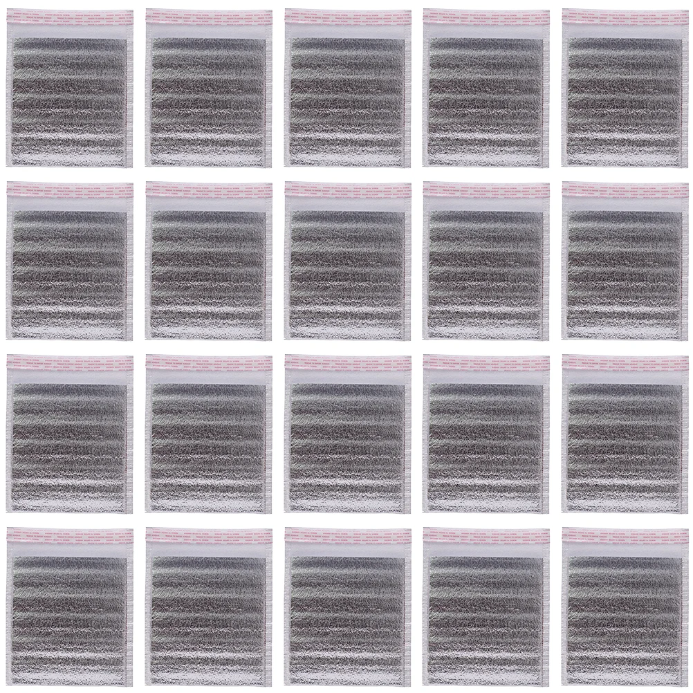 

20 pcs Silver Insulation Bags High Quality Aluminium Foil Thermal Storage Pouch Foldable Take Out Food Container