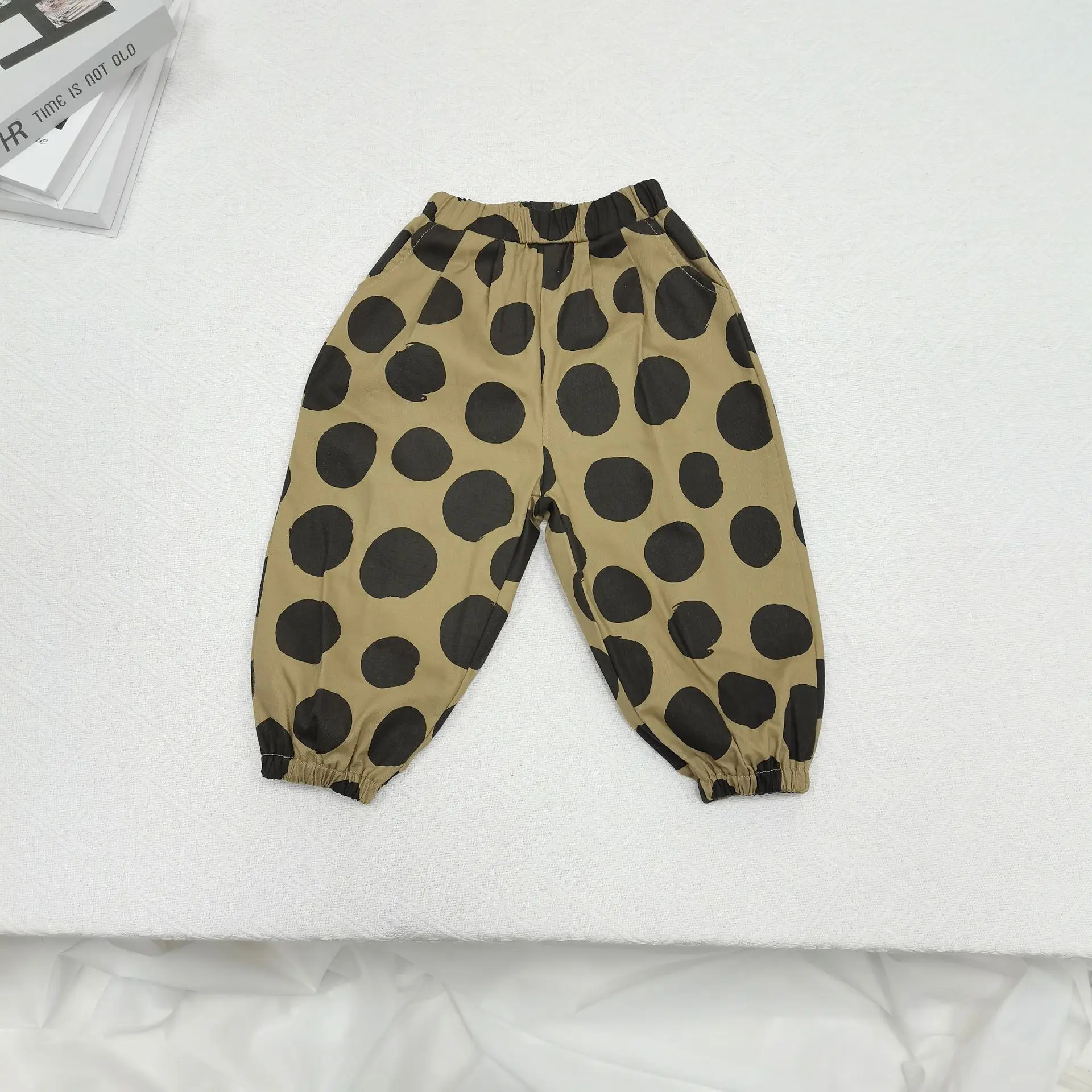 Girl Pants Autumn New 2024 Wave Point Easy Retro Lantern Pants Casual Simple Fashion Sweet Korean Active Vintage Cute Comfort