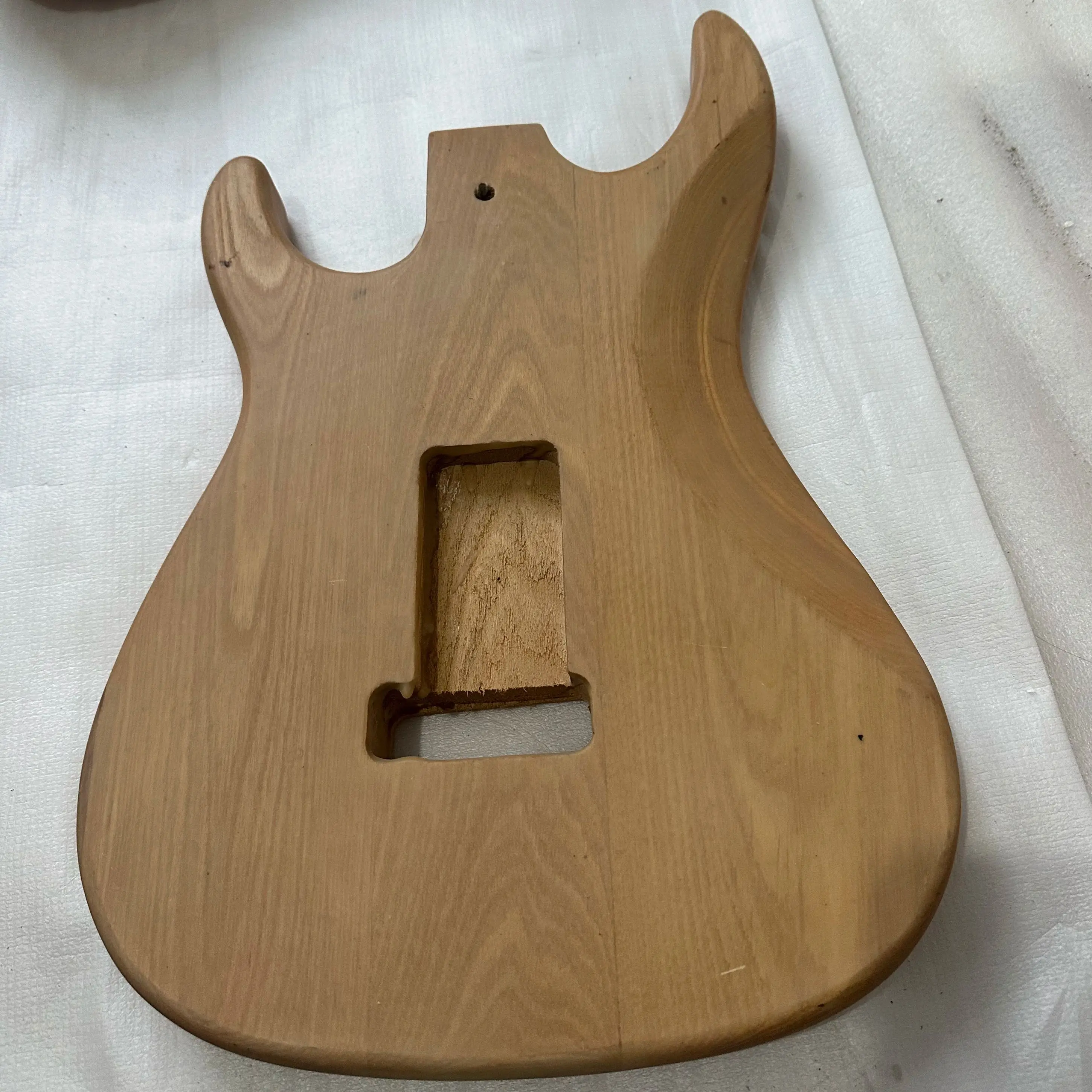 Stock Defective Electric Guitar Body,Unfinished Ash Wood Luthier,DIY Part,Semi Finished,Blank Guitarra Barrel,54.63mm Heel