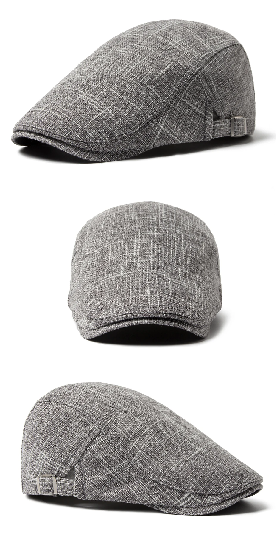 CNTANG 2024 Neue Männer Baskenmütze Frauen Klassische Vintage Leinen Berets Sommer Sonnenblende Casual Entenschnabel Hüte Zeitungsjunge Mütze Unisex Einstellbar – Detail 6