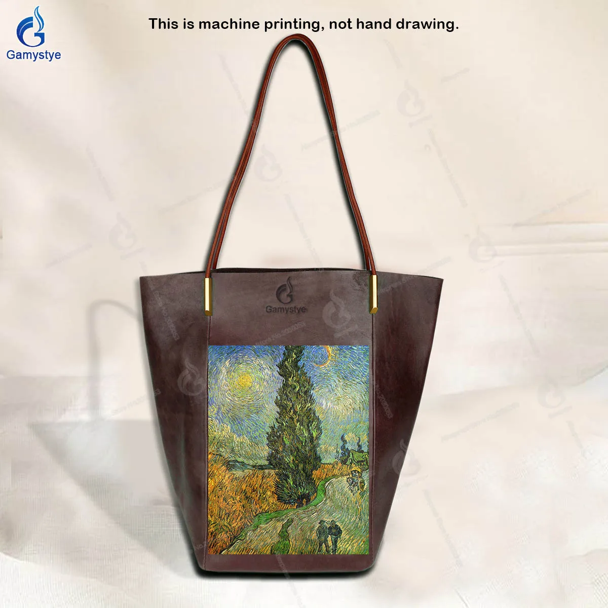 

Printed Customize Art Tall trees Bags Women'S Fashion Bag Luxury Designer Brands Messenger Bag Top Layer Cowhide Leather Fashion