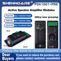 ShennDare PDA801+PRE Audio Speaker Amplifier Module 1x800W 8OHM Pre-Amplifier For Subwoofer  1X1000W 4OHM
