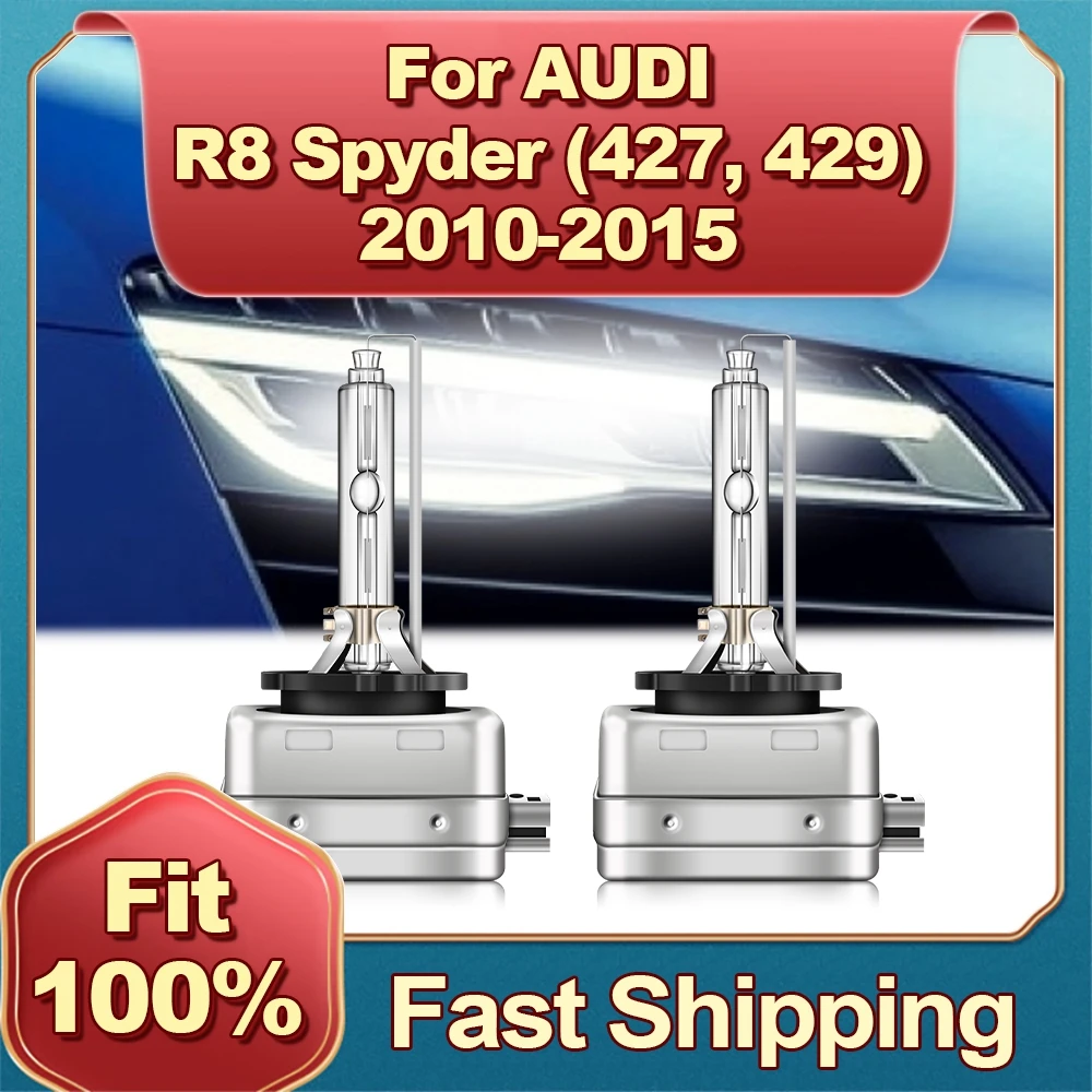 2PCS Xenon D1S Headlight HID Light Bulbs 6000K Car Headlamp For AUDI R8 Spyder 427 429 2010 2011 2012 2013 2014 2015