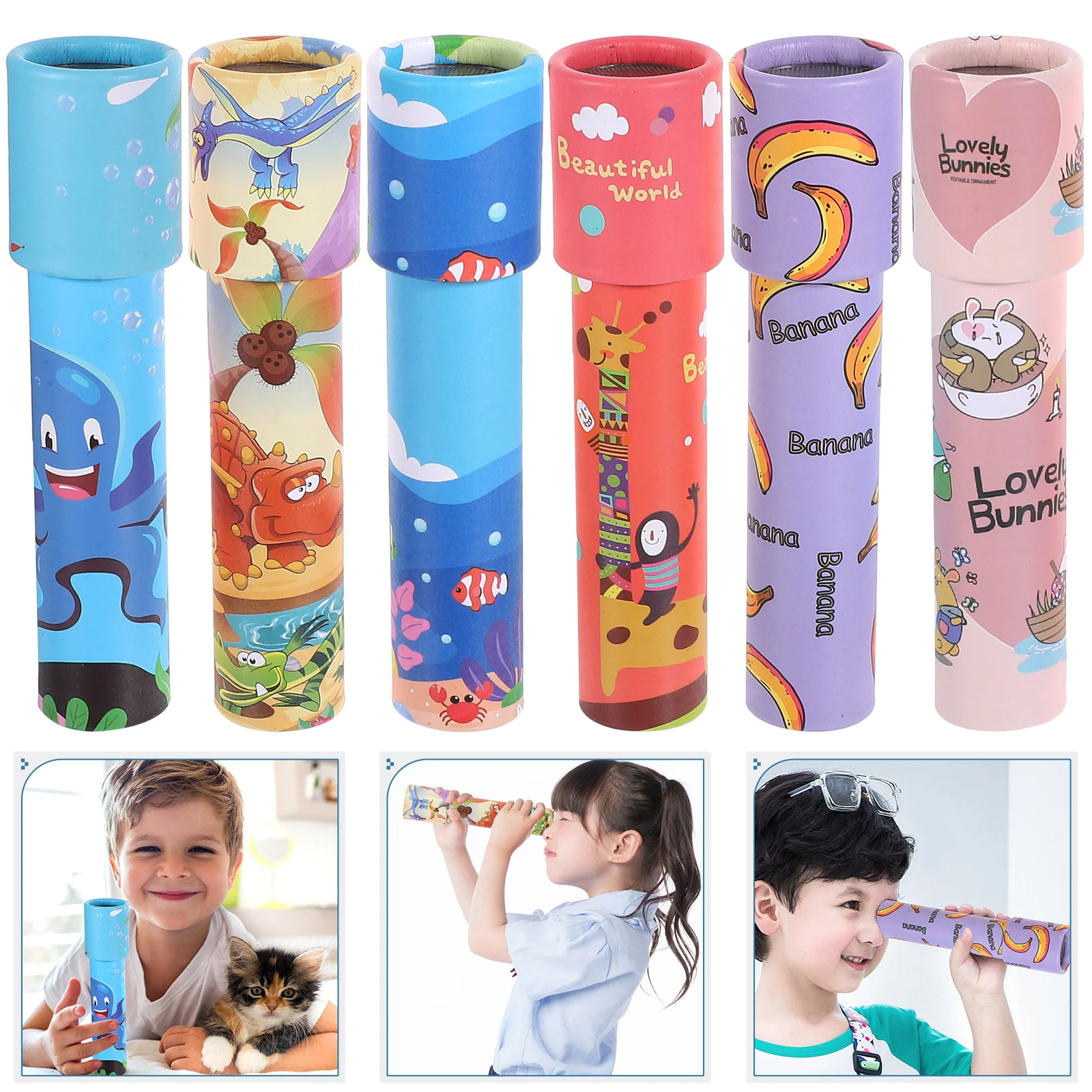 Classic Kaleidoscope Toys Rotating Colorful Novelty Educational Toys Imaginative Magic For Kids Children Random Patten