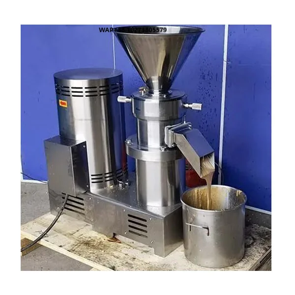 Vegetable Fruit Sauce Chili Sauce Peanut Butter Making Machine Colloid Mill Commercial Grinder PLC Motor Food Grade Stainless