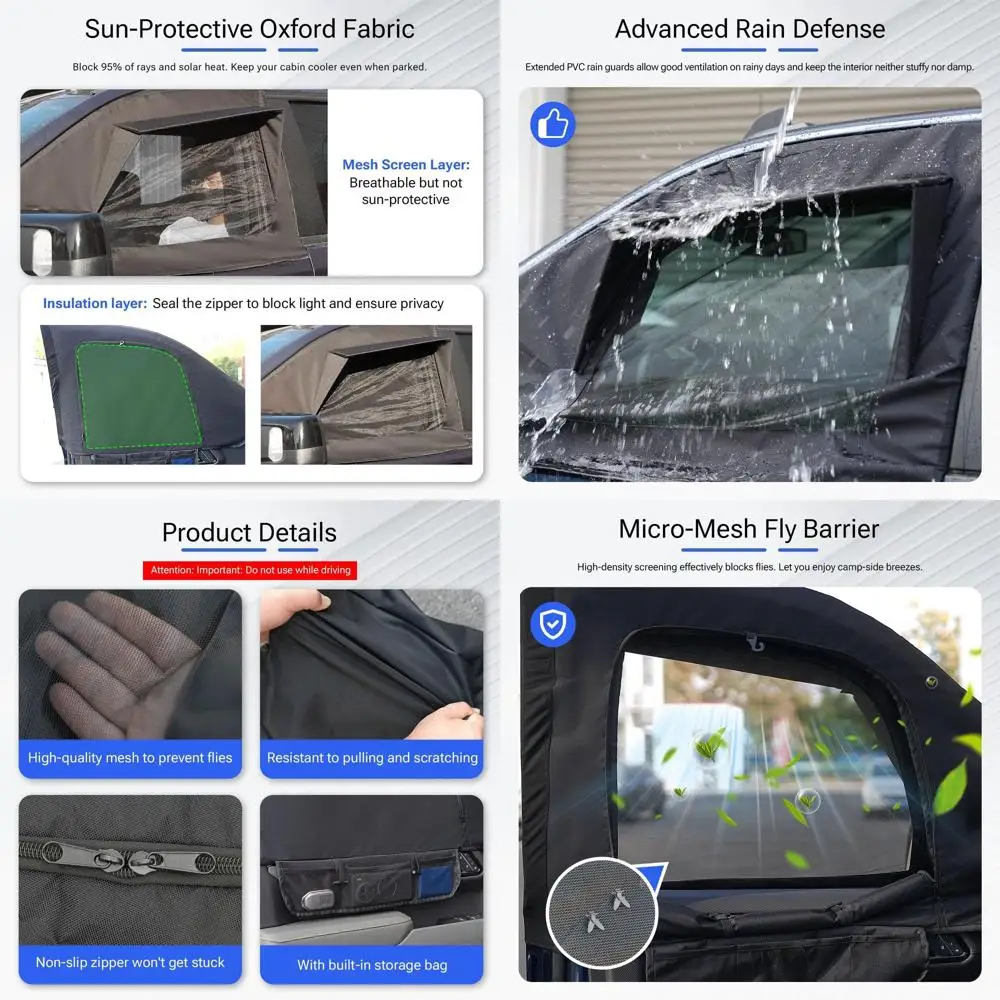 

Солнцезащитные козырьки для боковых окон для Chevy Silverado GMC Sierra 1500 2500HD 3500HD 2019-2025 годов, аксессуары