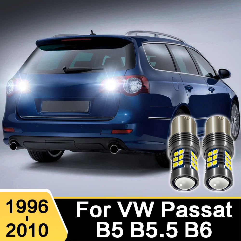 

2Pcs For VW Passat B5 B5.5 B6 1996 - 1999 2000 2005 2006 2007 2008 2009 2010 LED Car Reverse Light Canbus Lamp Bulbs Accessories