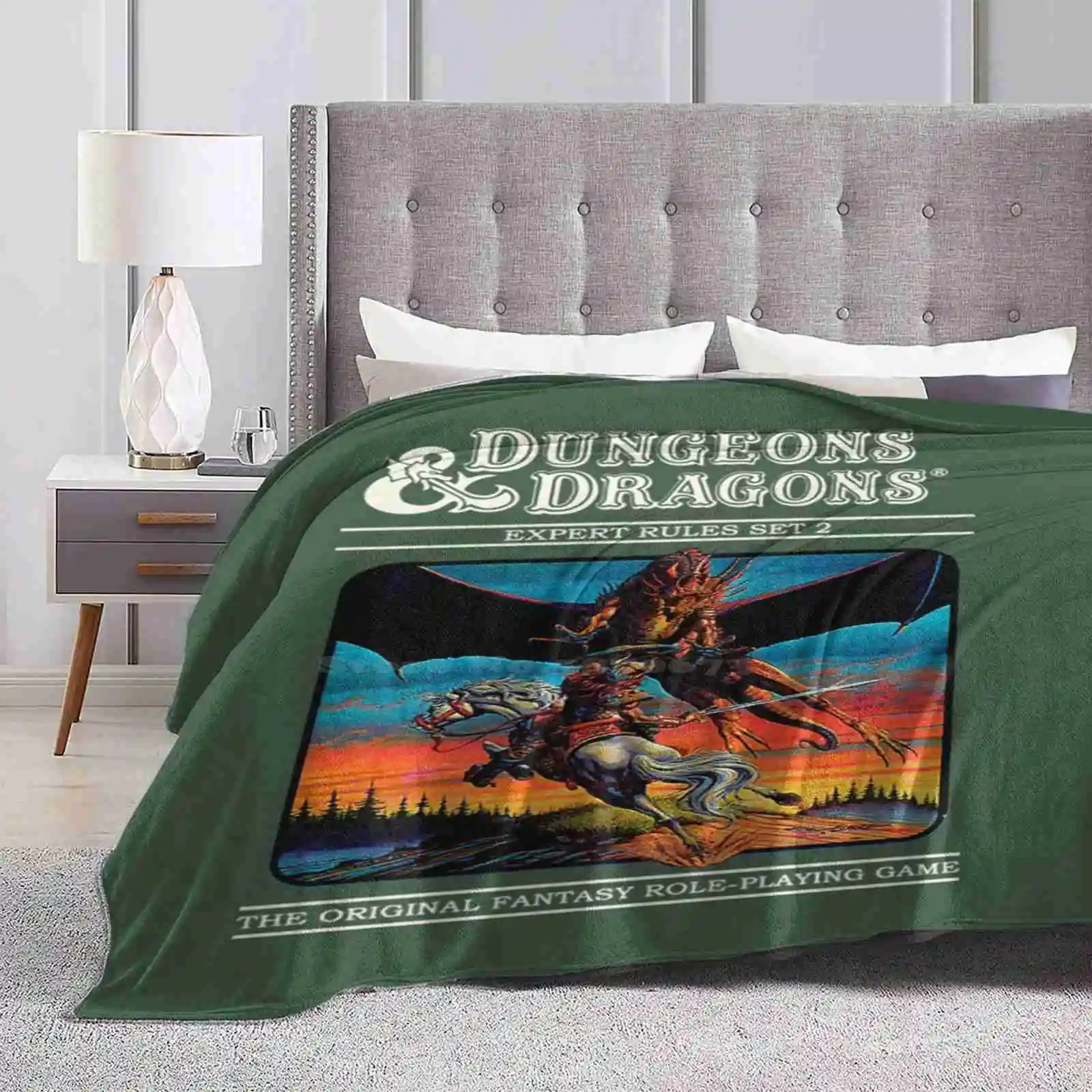 And Dragons For Home Sofa Bed Camping Car Plane Travel Portable Blanket D D Miniatures Gary Gygax Players Handbook 5E Dnd 5E